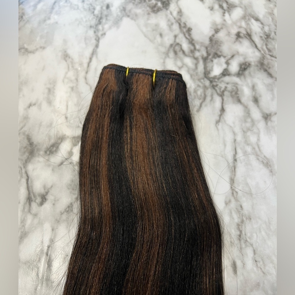 16 Inch Outre Micro perm Yaki # C1b/30 weft Human hair + Natural hair blend - Picture 4 of 5